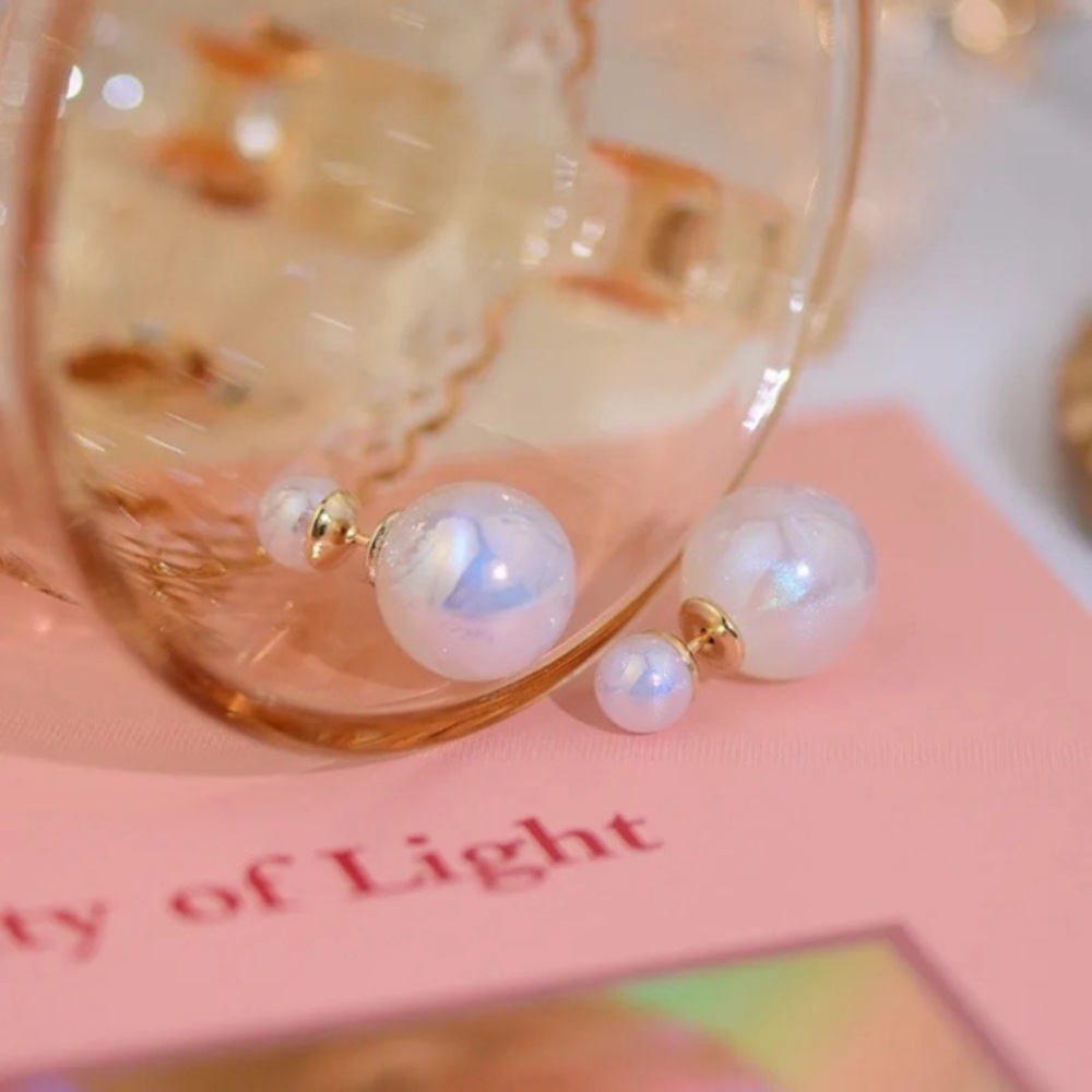 5 for $25 Elegant 14k Gold Plated Pearl Stud Earrings